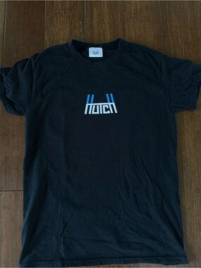Hutch Black T-Shirt with Blue lion on back
